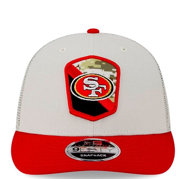 Men's New Era Stone/Scarlet San Francisco 49ers - Picture 2 of 6